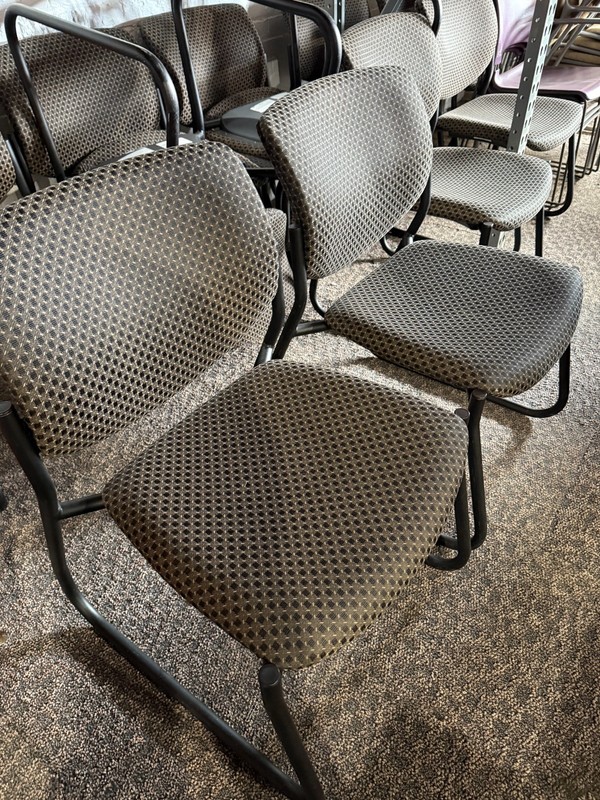 Side / Guest Chair by Sit On It in Multi-Color designer fabric & Black Base gallery