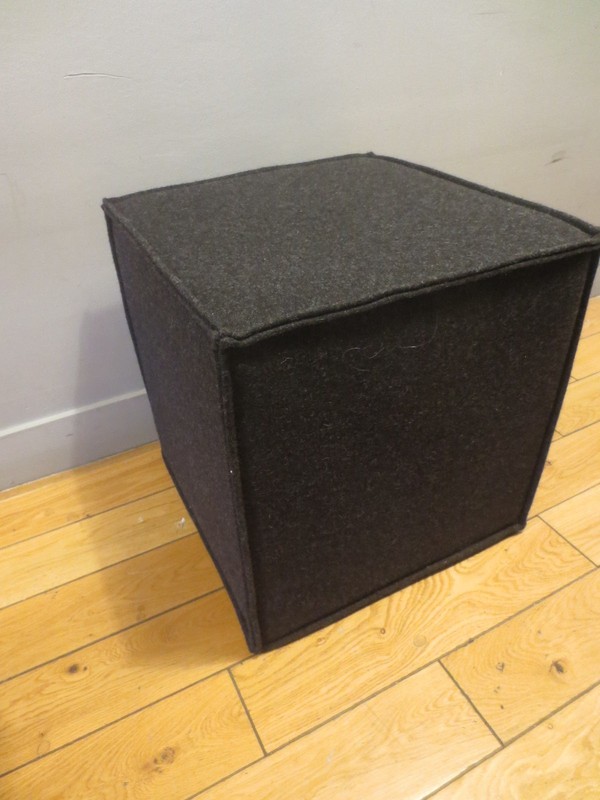 Blu Dot Otto Cube Ottoman in Black gallery