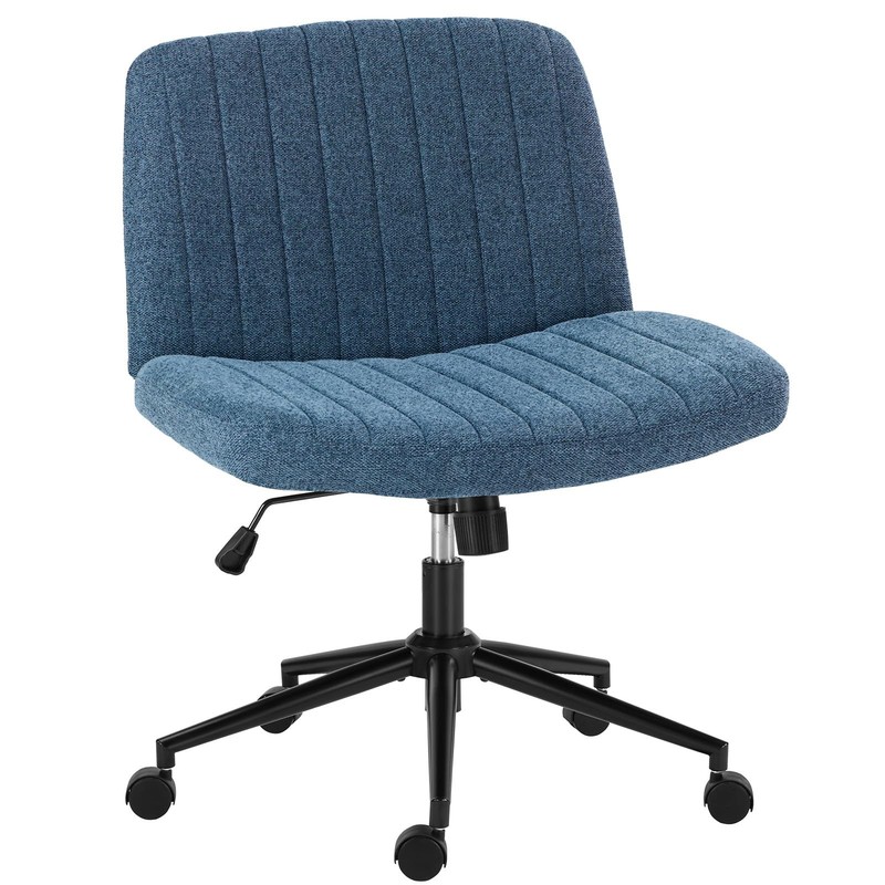 OLIXIS Criss Cross Chair with Wheels Wide Cross Legged Office Desk Vanity Cha…