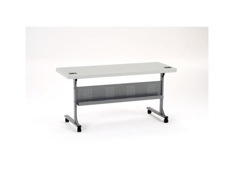 NPS BPFT2460 Flip-N-Store Training Table - Rectangular - 24 x 60 x 29.5, Speckle gallery