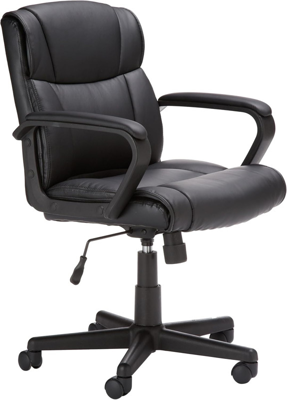 Office Task Chair with Adjustable Height, 360° Swivel, Padded Armrests, Mid-Back gallery