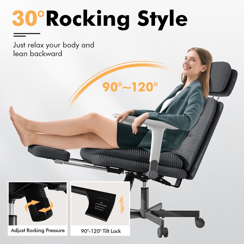 Criss Cross Chair Executive Desk Chair with Foot Rest and Lumbar Support gallery