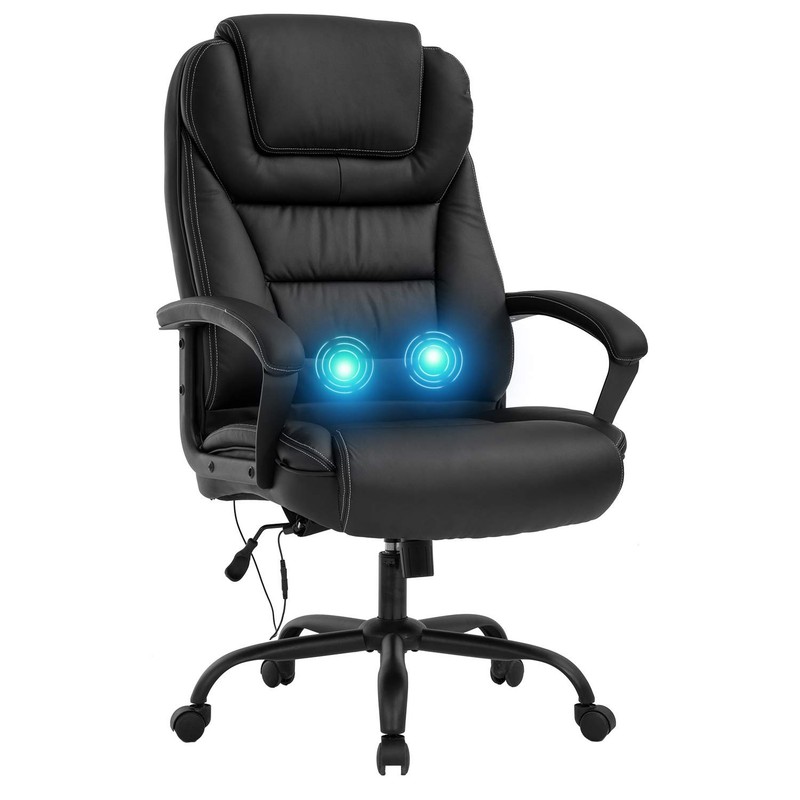 Big and Tall 500lbs Wide Seat Ergonomic Desk Chair with Lumbar Support Arms H…