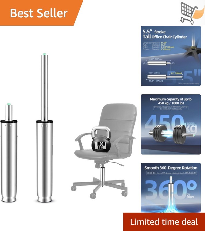 Office Chair Gas Lift Cylinder 11-17 Inch Height Adjustable Shock Heavy Duty