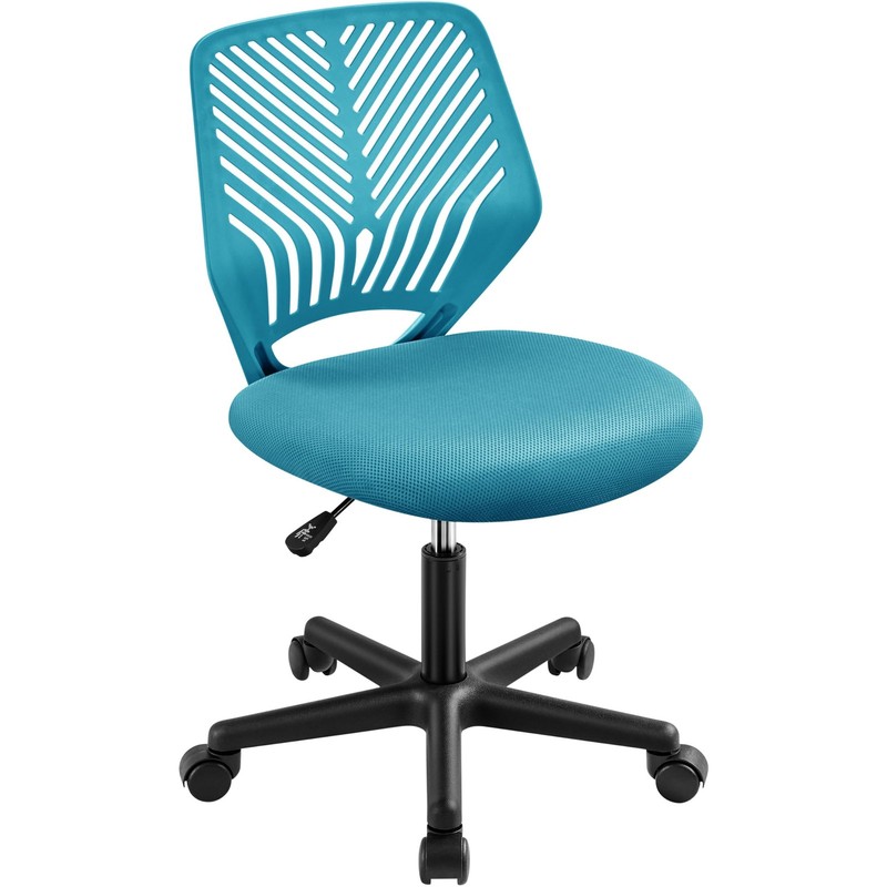 Office Chair Low-Back Armless Study Chair w/Lumbar Support Adjustable Height