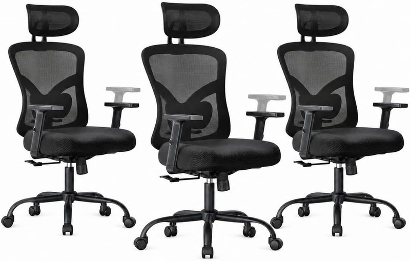 Ergonomic Office Chair Ergonomic Gaming Chair with Lumbar Support, 2D Headrest, gallery