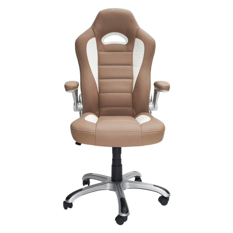 High Back Executive Sport Race Padded Office Chair w/Flip-Up Arms Gaming Chair gallery