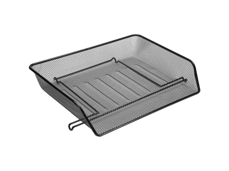 Lorell Letter Tray Side Load 14-1/4"x10-3/4"x3" Black Mesh 84154 gallery