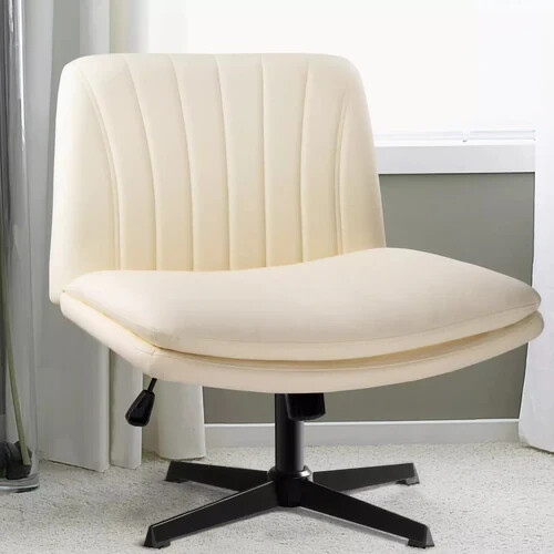 Armless Criss Cross Chair Comfy Office Chair Home Office Desk Chair No Wheels gallery