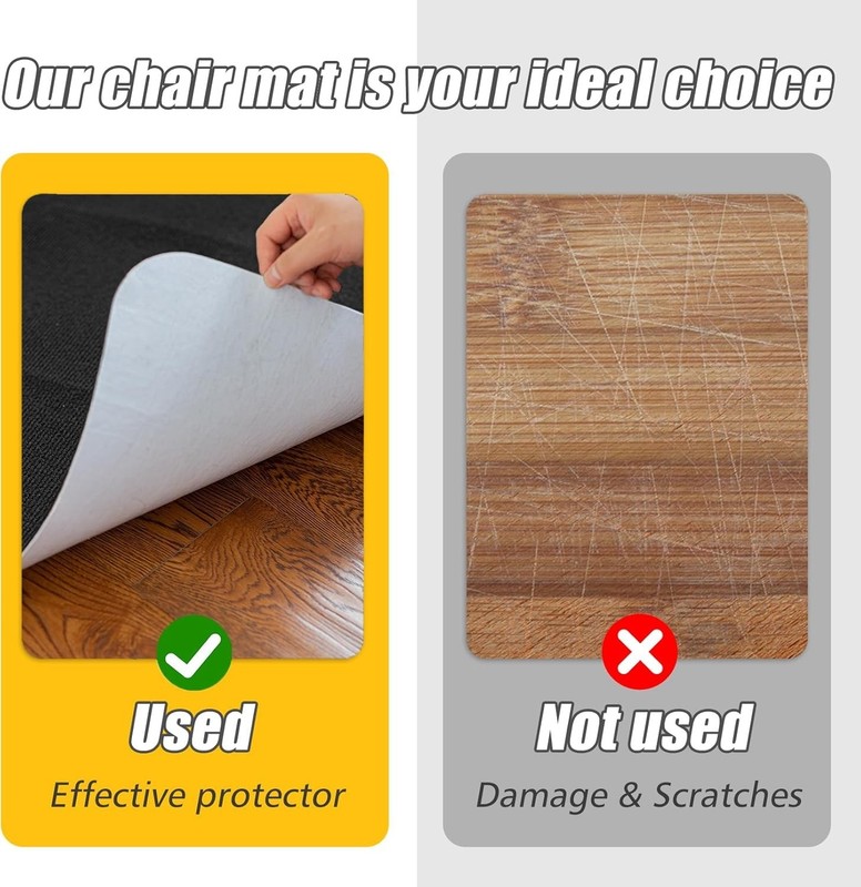 Office Chair Mat for Hardwood Floor,Office Computer Gaming Chair Mat for Tile... gallery