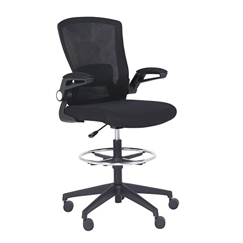 AMAZON BASICS MID-BACK MESH OFFICE CHAIR STOOL ADJUSTABLE FOOTREST FLIP-UP ARMS gallery