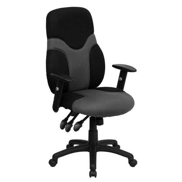 Flash Furniture Bt-6001-Gybk-Gg Mesh Task Chair, 22 1/2-, Adjustable Padded gallery