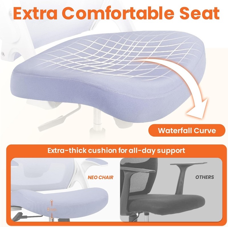 Office Desk Gaming Chair Computer High Back Mesh Seat with Rolling Wheels Erg... gallery