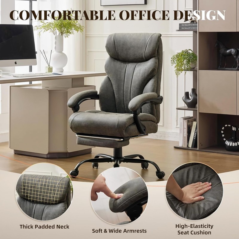 Big and Tall Office Chairs with Foot Rest,500LBS Wide Ergonomic Gaming Chair gallery