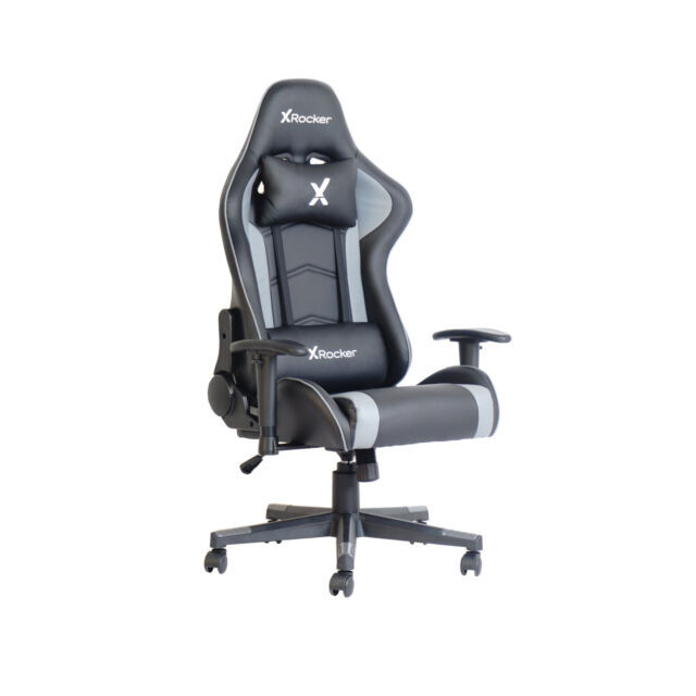 X Rocker Vortex Leather PC Gaming Chair – Gray/Black