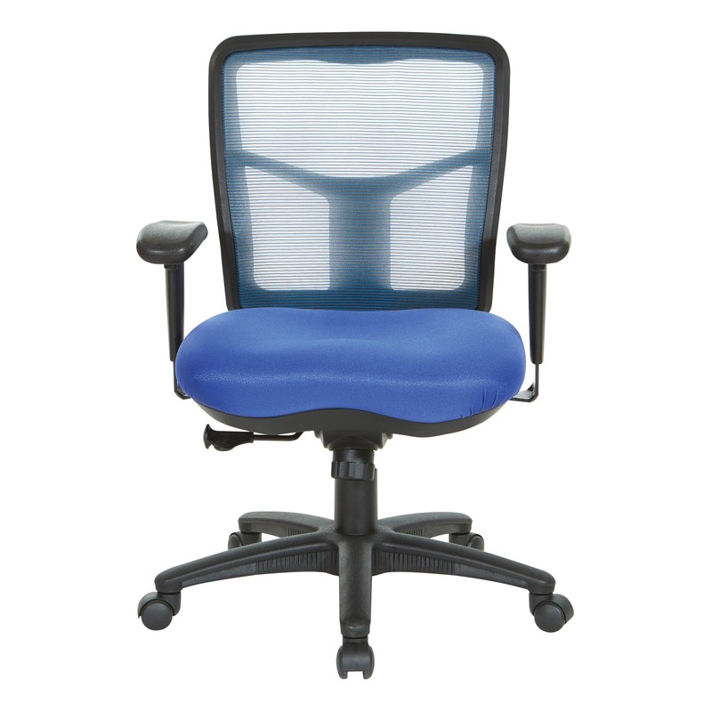 Blue Air Mist Mesh Back Chair with Blue Fabric Seat gallery