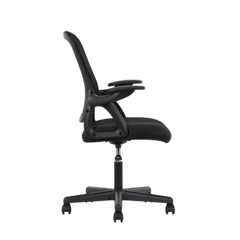 Mainstays Mesh Back Office Chair 275lb Black Ergonomic Flip-Up Arms Ergonomic gallery