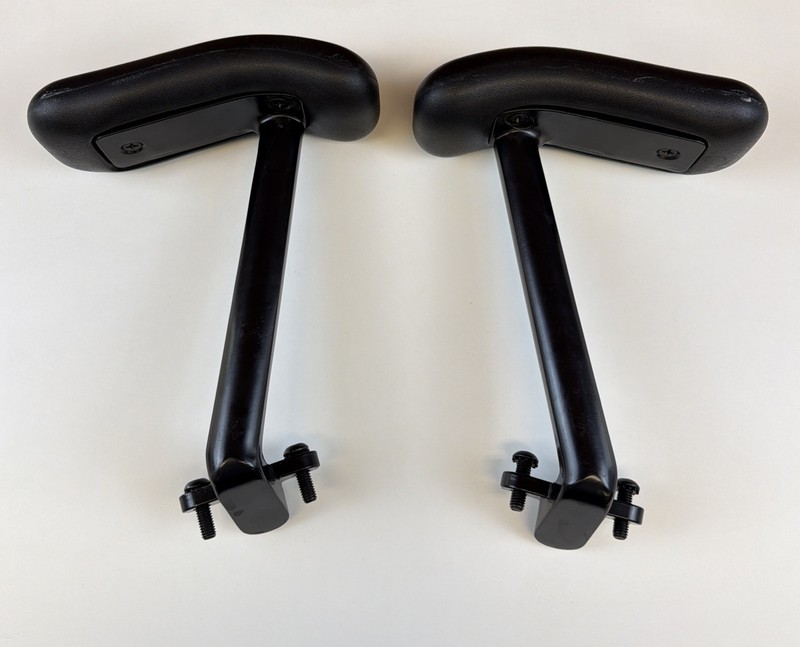(2) Authentic Herman Miller EQUA Chair Replacement Armrests in Black + Screws gallery