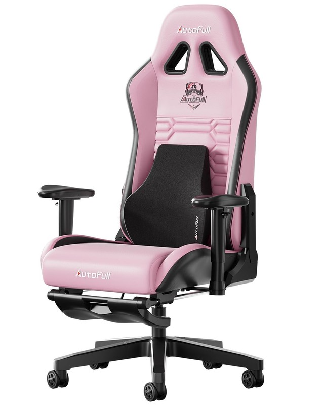 Autofull Gaming Chair AF083PMSA-CB Ergonomic Racing Style and Foot Rest Pink