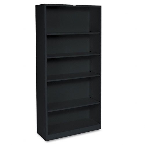 The Hon S72ABCP Metal Bookcase 5 Shelves Black Steel 34.5"
