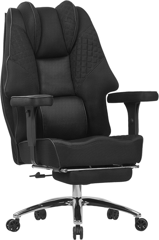 VECELO Big Tall Office Chair 400lbs Mesh Foot Rest Black
