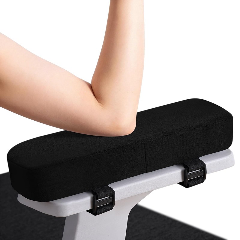 Ergonomic Memory Foam Armrest Pads - Non-Slip Cushions with Adjustable Straps, E gallery