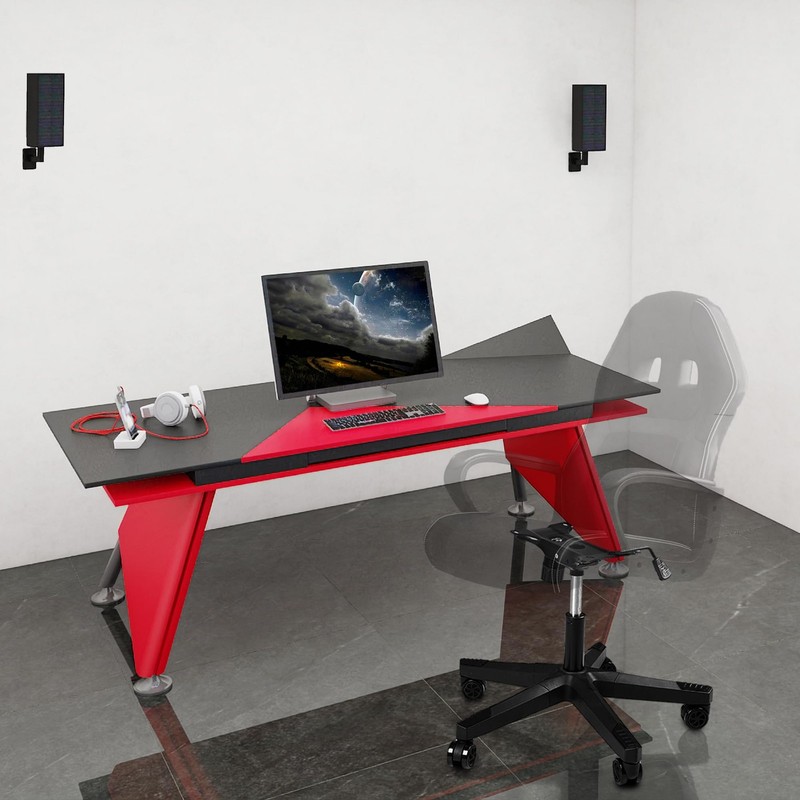 28 inch Nylon Gaming Chair Base with Bottom Plate Stand Cylinder, 5 Casters (... gallery