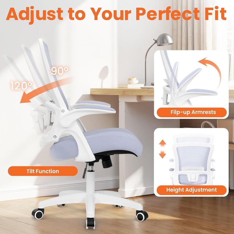 Office Desk Gaming Chair Computer High Back Mesh Seat with Rolling Wheels Erg... gallery