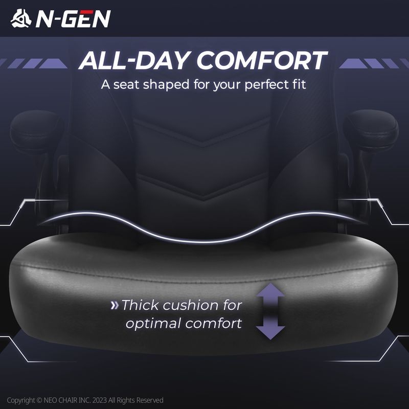 N-GEN Video Gaming Chair Ergonomic Computer Desk Office Chair w/ Lumbar Support gallery