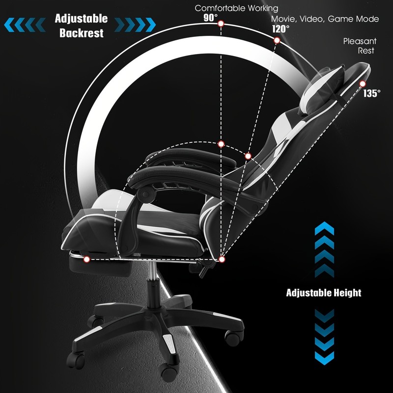 Sit Like a Legend 💺 RGB Gaming Chair • Massage • Footrest • Recliner 135 gallery