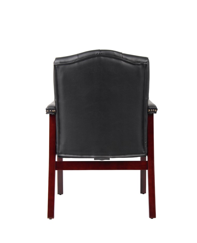 Boss Office Traditional Faux Leather Tufted Guest Chair in Black gallery