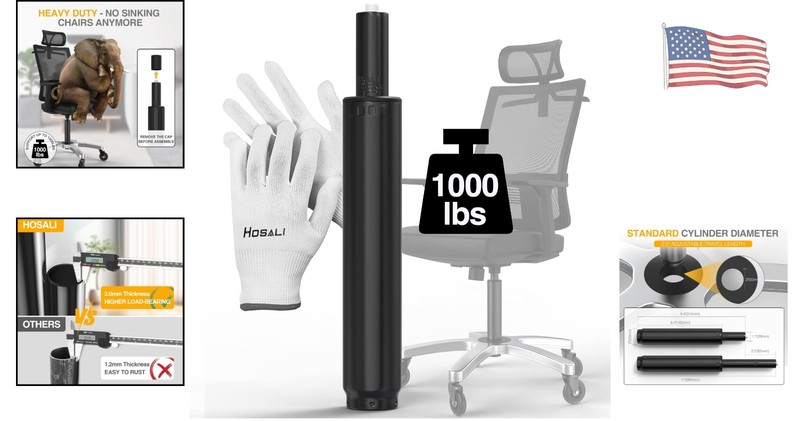 2.5 Inch Universal Office Chair Gas Lift Cylinder - Heavy-Duty Class 4 Piston gallery