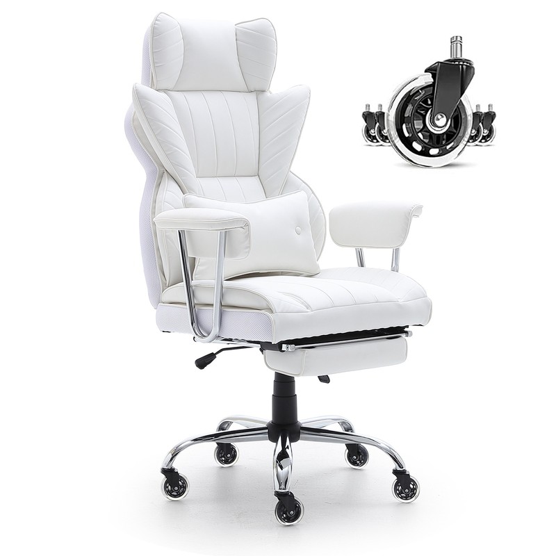 VEVOR Executive Office Chair Reclining Office Chair with Footrest 90-120°Rocking gallery