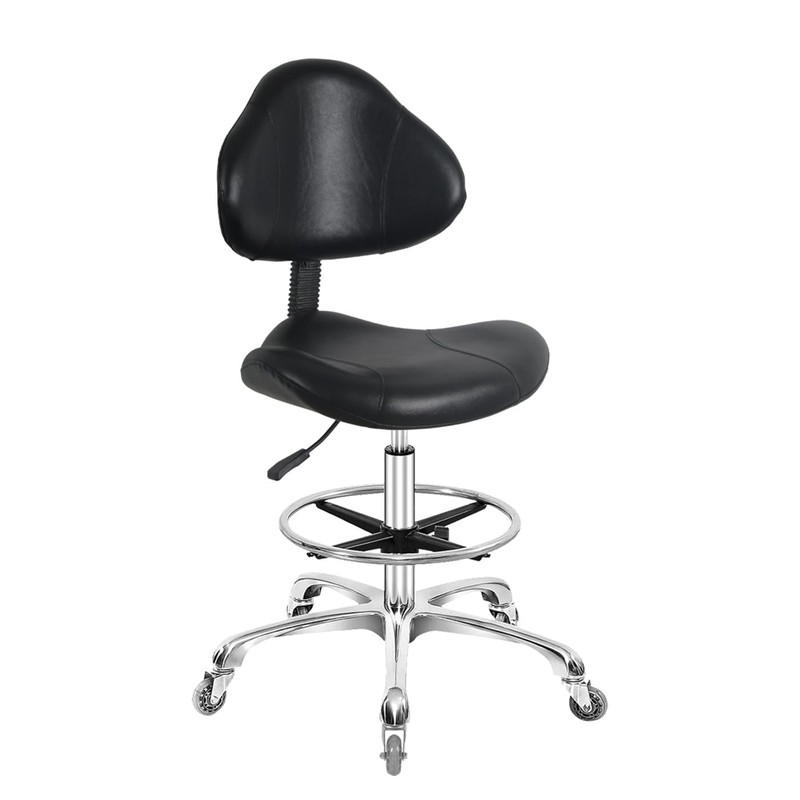 Rolling Swivel Drafting Chair Adjustable Heavy Duty (400lbs) Lumbar Task Chai…