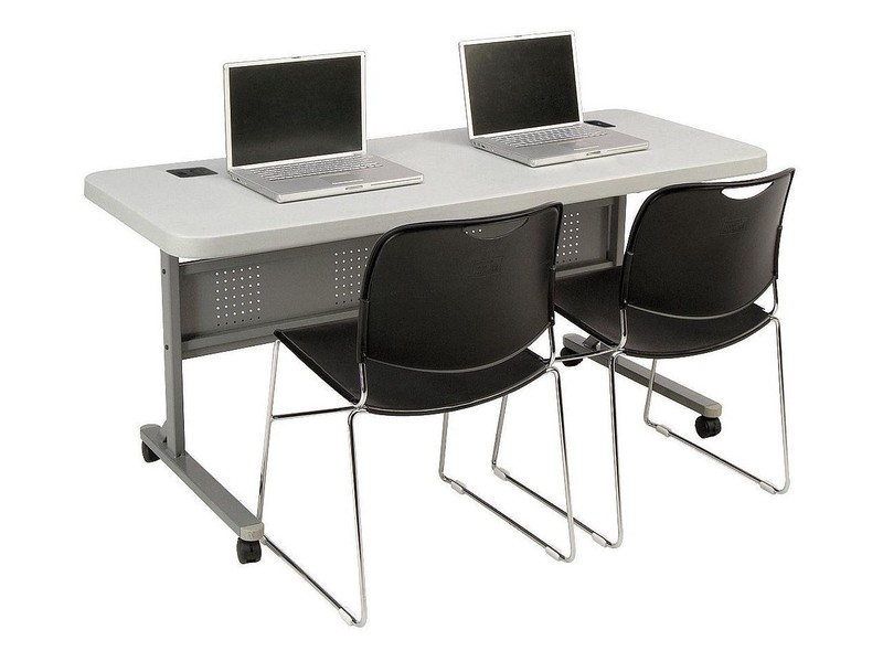 NPS BPFT2460 Flip-N-Store Training Table – Rectangular – 24 x 60 x 29.5, Speckle