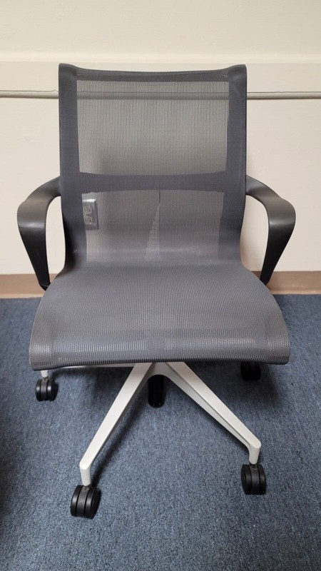 Herman Miller Setu Graphite Office mesh chair with arms