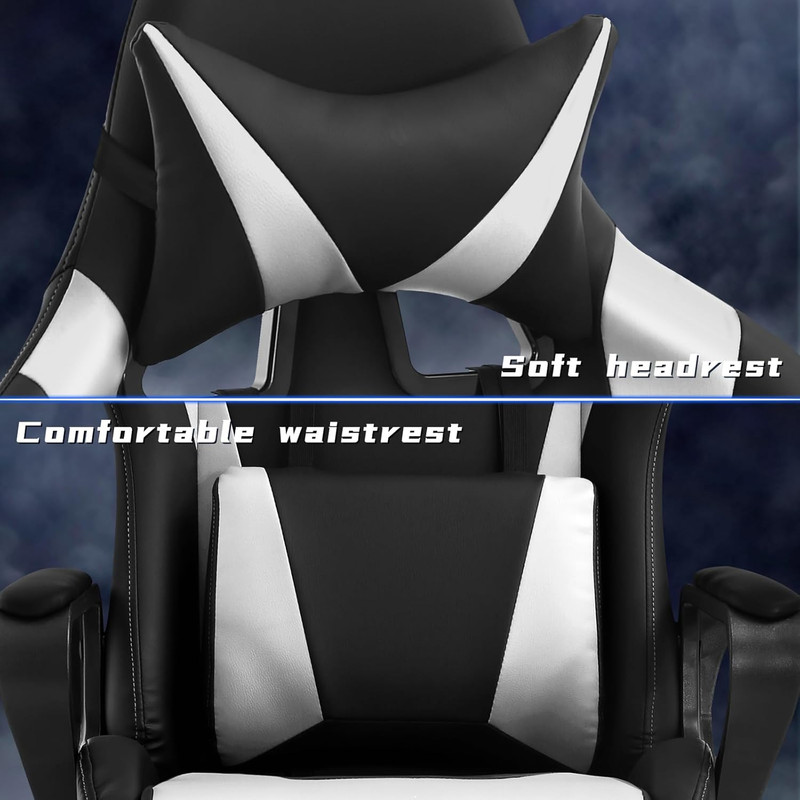 High-Back Racing Office Gaming Chair - PU Leather Reclining Computer Desk Chair gallery