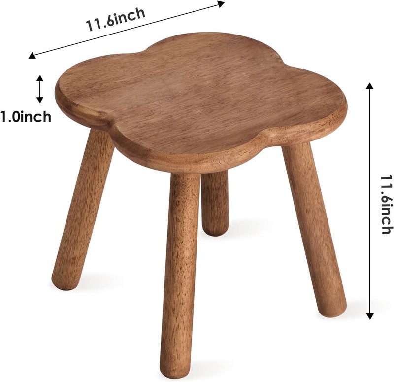 11.6inch Wooden Step Stool for 11.6 inches x x inches, Brown gallery