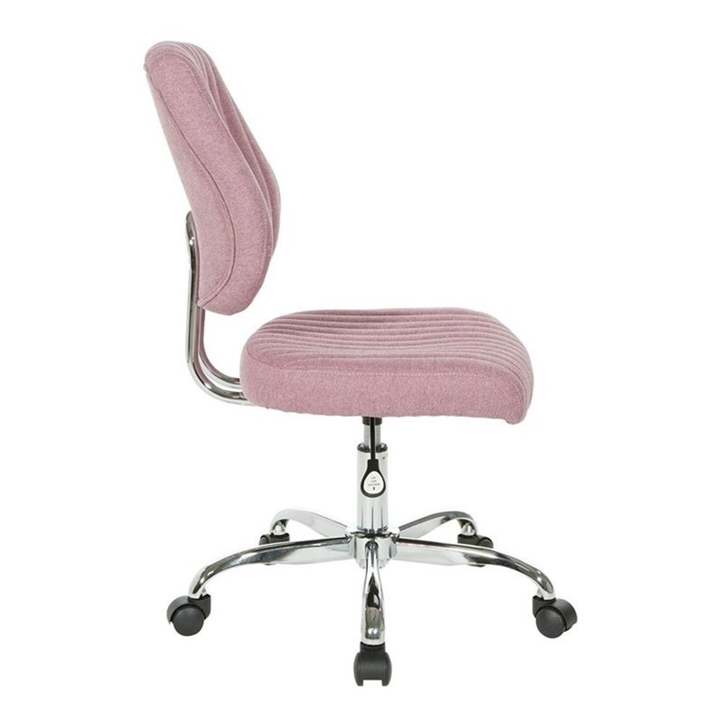 Scranton & Co Orchid Purple Fabric Office Chair with Chrome Base and Lumbar gallery