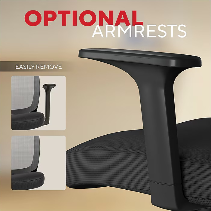 Staples Essentials Ergonomic Office Task Chair Black Fabric Swivel Adjustable gallery