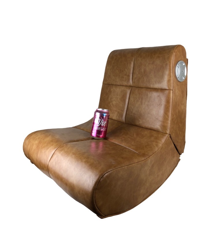 Pottery Barn Teens Faux Leather Caramel Mini Gaming Chair Untested gallery
