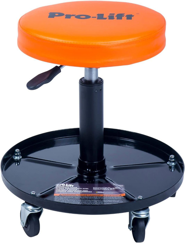 PL9300H Pneumatic Chair with 300 Lbs Capacity – Black/Orange gallery