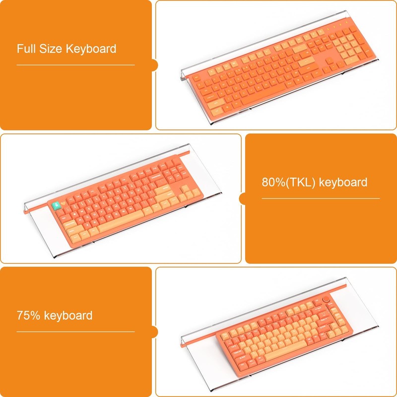 Ergonomic Computer Keyboard Stand - Clear Acrylic Keyboard Riser Tilted Keybo... gallery