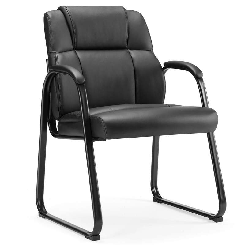 Waiting Room Guest Chair Set of 2, Stationary Office Reception Chairs No Whee... gallery