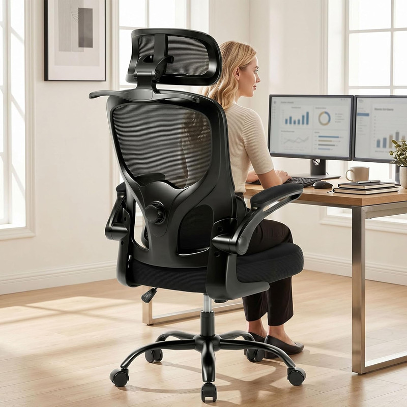 Ergonomic Mesh Office Chair - 330Lbs Gaming Chair with Lumbar Support