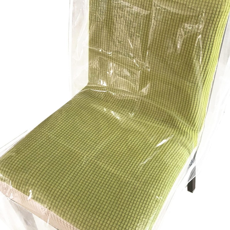 6 Pack Plastic Chair Covers, Clear Dining Room L21xW18xH23 Inches, gallery