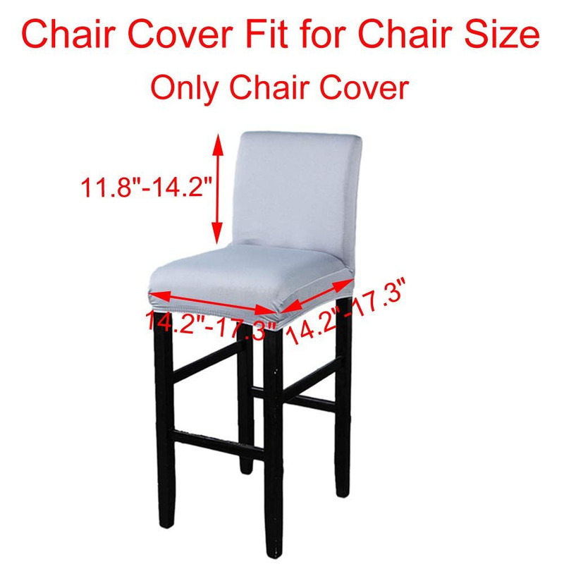 LJNGG 2 Pack Chair Cover Slipcover Counter Stool Covers Dining Chair, Black gallery