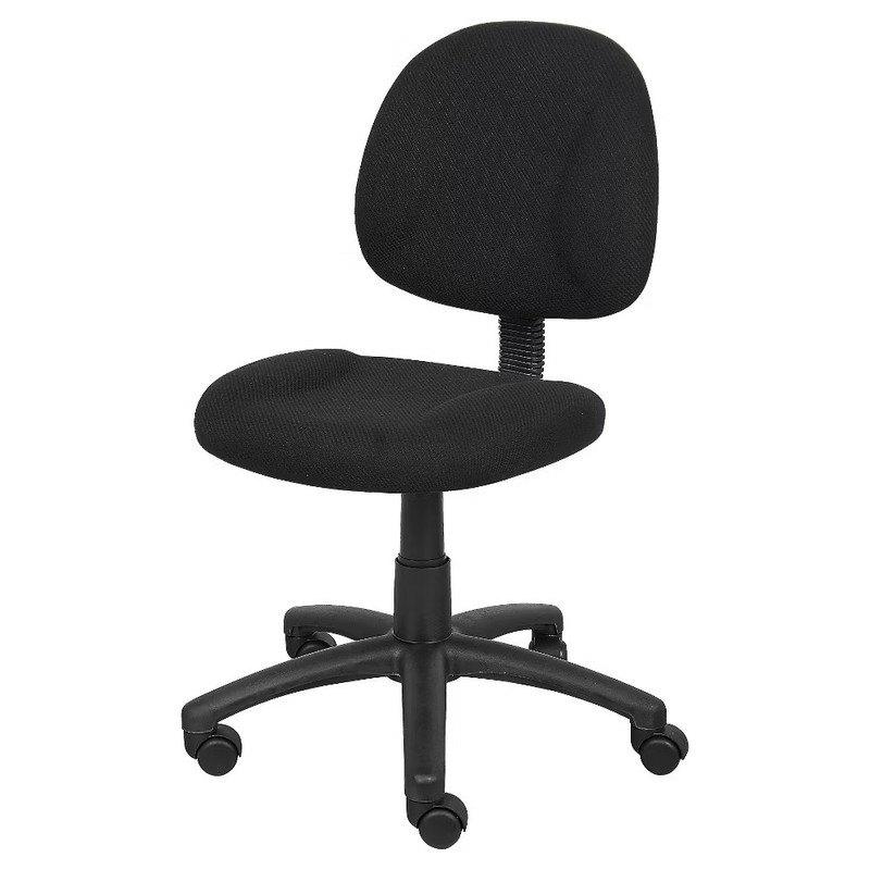 Deluxe Posture Chair Black – Boss Office Products: Armless, Swivel,