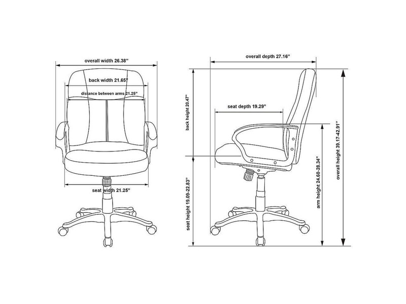 Lorell Managerial Mid-Back Chair 26"x28"x42-1/2" Black Leather 60121 gallery