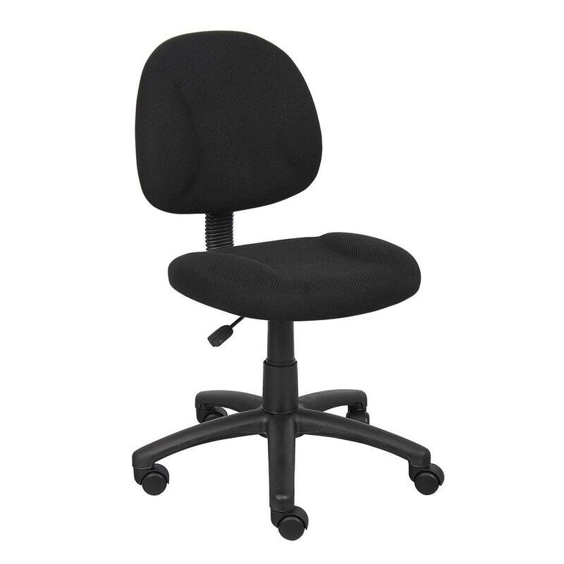 Small Office Desk Chair Adjustable Padded Seat Task Work Swivel Modern Black NEW